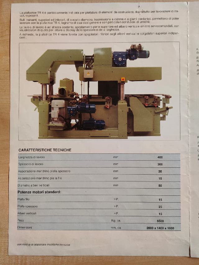 Planer & moulder  Pisano Ultra Olon 400